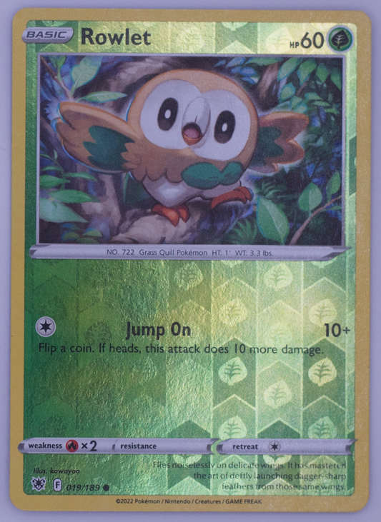 Rowlet Astral Radiance Reverse Holo 019/189